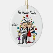 En Céramique Papa, maman, garçon, ornement fait sur commande de (Droite)