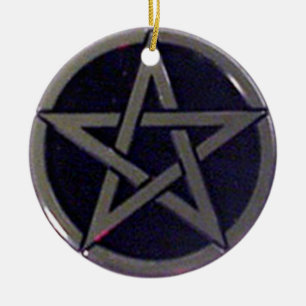 En Céramique Pentagramme Argent Ornement ou Pendentif