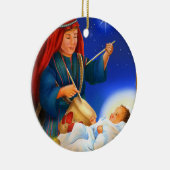 En Céramique Petit ornement de garçon de batteur (Droite)