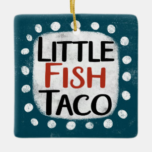 En Céramique Petit Poisson Taco Ornement