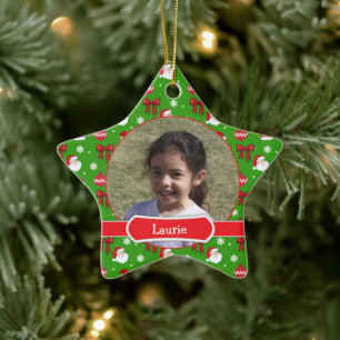 En Céramique Photos de Noël Enfants Étoile ornement photo