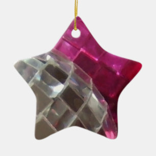 En Céramique Pink Baubles détail ornement étoile