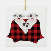 En Céramique Porcs dans un ornement de couverture (Dos)