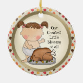 En Céramique Premier ornement de bébé de Thanksgiving (Dos)