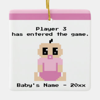 En Céramique Premier ornement de jeu vidéo de Noël de bébé