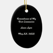 En Céramique Premier ornement d'ovale de communion (Dos)