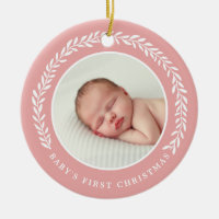 Premier ornement photo de Noël du bébé | Pêche