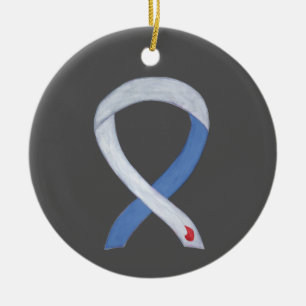 En Céramique Ribbon de sensibilisation au diabète IDDM ornement