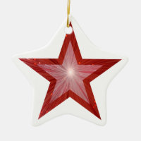 Rouge Star ornement étoile forme blanche