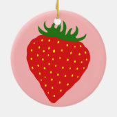 En Céramique Simplement ornement de coutume de fraise (Dos)