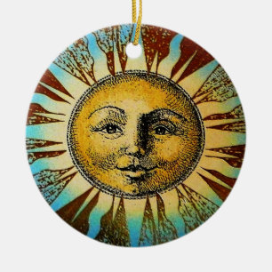 En Céramique Soleil Dieu ornement