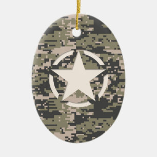 En Céramique Style de décoration de la balise Etoile camouflage