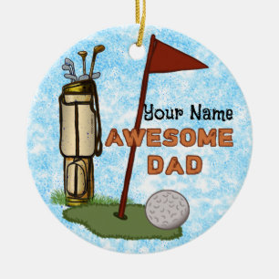 En Céramique Superbe décoration de golf pour papa