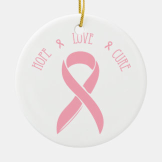En Céramique TRAITEMENT d'AMOUR d'ESPOIR - ornement de cancer