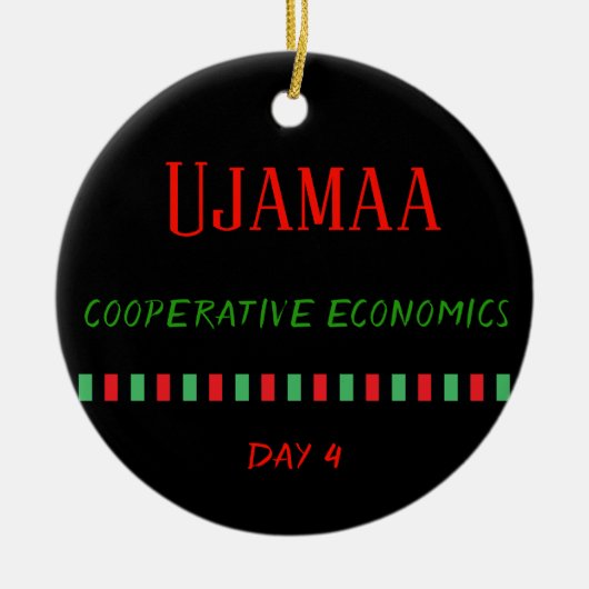 En Céramique Ujamaa - Kwanzaa Jour 4| Ornement (Devant)