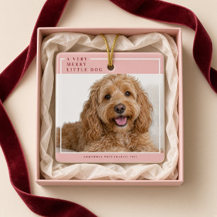En Céramique Un très joyeux petit chien Noël Ornement photo