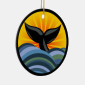 En Céramique Vagues de queue de baleine et ornement de rayon de (Droite)