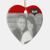 En Céramique Votre premier ornement de photo et de Noël (Droite)
