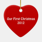 En Céramique Votre premier ornement de photo et de Noël (Dos)