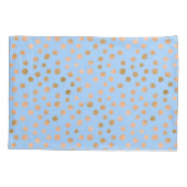 en chique blauw en Roos gouden polka stippen Kussensloop (Achterkant)