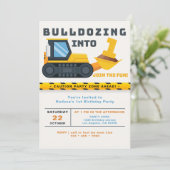 En construction 1er anniversaire Invitation (Debout devant)