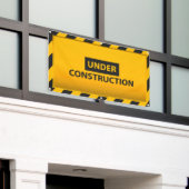 En construction Bannière à risque jaune (Bâtiment extérieur)