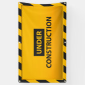 En construction Bannière à risque jaune (Vertical)