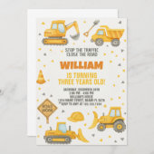 En construction Invitation d'anniversaire (Devant / Derrière)