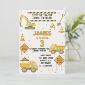 En construction Invitation d'anniversaire (Debout devant)