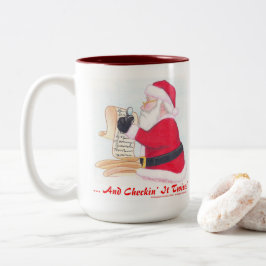 En controleren of het klopt tweekleurige koffiemok