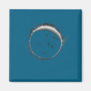 En Coole Zonsverduistering Maan Zon Gebeurtenis Magneet