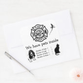En Coque de pompiers Animaux Stickers (Enveloppe)