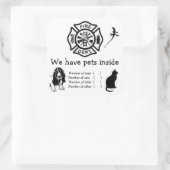 En Coque de pompiers Animaux Stickers (Sac)