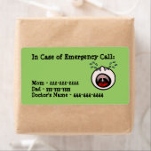 En Coque des Étiquettes d'urgence (En situation)