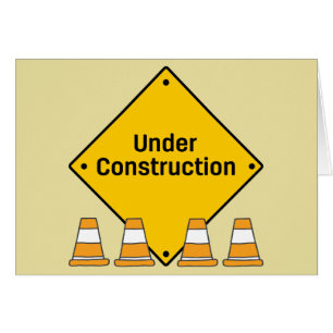 En cours de construction avec texte personnalisé