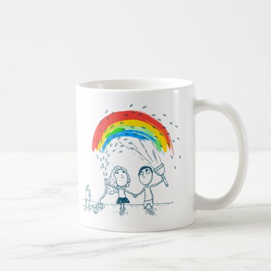 En créant l'arc-en-ciel aimez ensemble la tasse de (Droite)