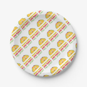 En dan Herfst ik elke dinsdag uit Funny Taco Papieren Bordje