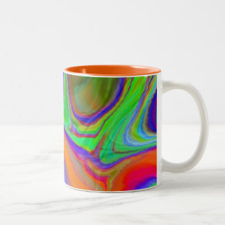 "en dan is de tijd verkreukeld" koffiekoffie mok~! tweekleurige koffiemok