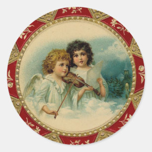 En de Angels Sing - Holiday Ronde Sticker