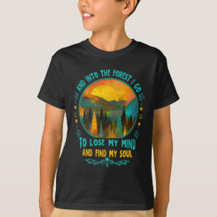 En de bossen in, ik ga wandelen kamperen zomer kam t-shirt