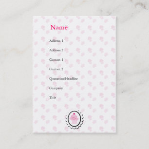 En de Cake was Roze en ze was klein Aangepast Visitekaartje