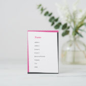 En de Cake was roze Visitekaartje (Staand voorkant)