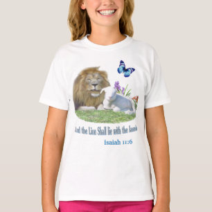 En de leeuw zal bij de lam liggen t-shirt
