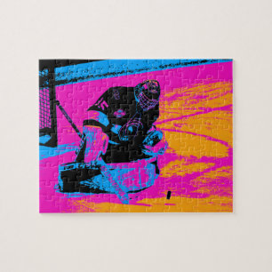En de Puck houdt hier op! - Ice Hockey Goalie Legpuzzel