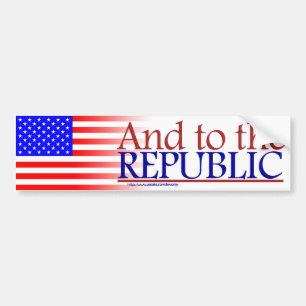 EN DE REPUBLIEK BUMPERSTICKER