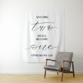 en de twee worden één bruiloft wandkleed (In situ)