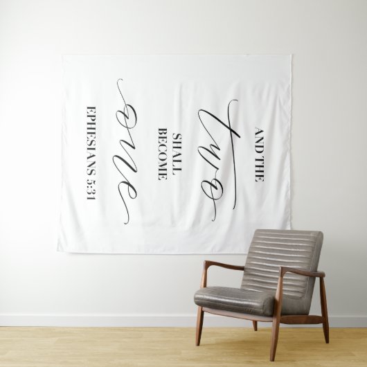 en de twee worden één bruiloft wandkleed (In Situ (horizontaal))