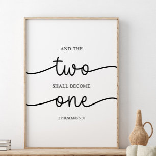 En de twee worden één, Ephesianen 5:31 Poster