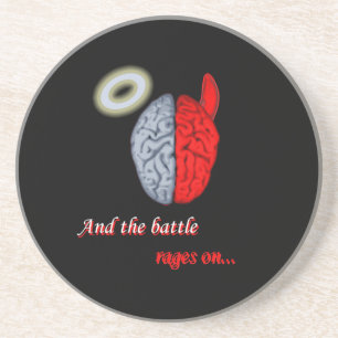 En de Woede van de Slag (Goed versus Kwaad) Zandsteen Onderzetter