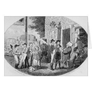 En dehors de la vieille taverne de casquettes